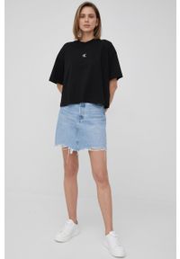 Calvin Klein Jeans t-shirt bawełniany J20J218732.PPYY kolor czarny. Kolor: czarny. Materiał: bawełna. Wzór: aplikacja #3
