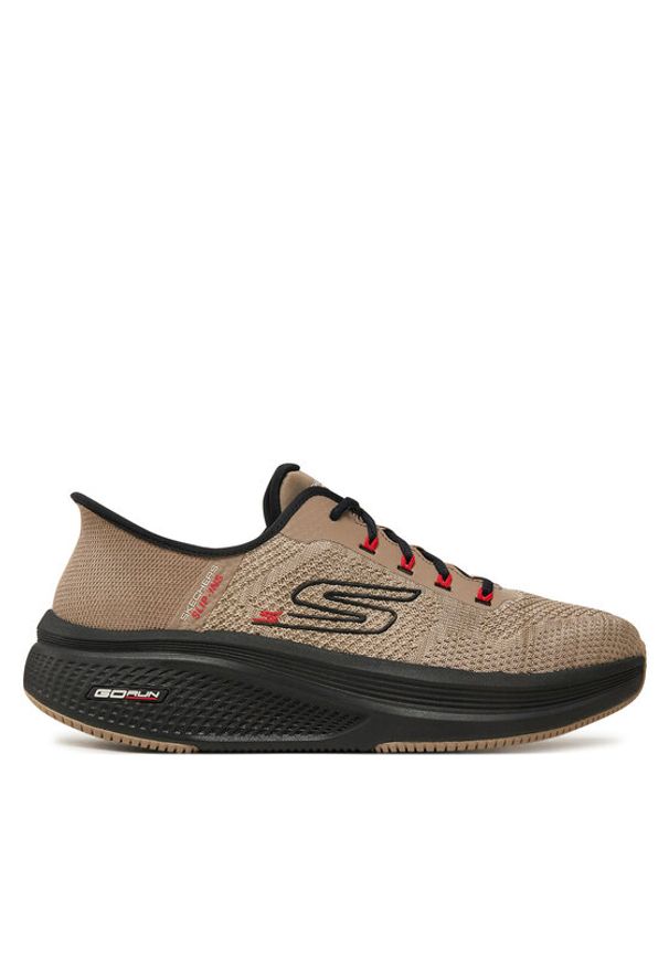 skechers - Skechers Sneakersy Gorun Elevate Lace Up 220852/TPBK Beżowy. Kolor: beżowy. Materiał: materiał