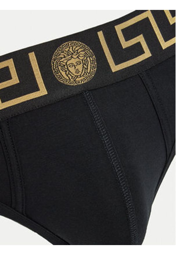 VERSACE - Versace Komplet 3 par slipów AU10327 1A10011 Czarny. Kolor: czarny. Materiał: bawełna