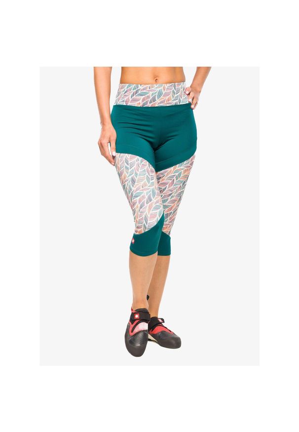 OCUN - Legginsy wspinaczkowe damskie Ocun Rhea 3/4 Leggings. Kolor: zielony