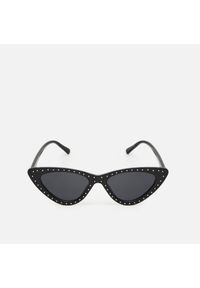 Cropp - Okulary przeciwsłoneczne cat eye - Czarny. Kolor: czarny #1