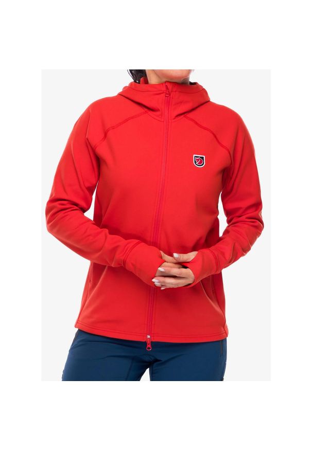 Fjällräven - Bluza polarowa damska Fjallraven Expedition Fleece Hoodie. Kolor: pomarańczowy. Materiał: polar. Sport: turystyka piesza