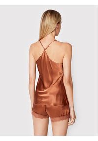 Etam Koszulka piżamowa Pearly 6525393 Brązowy Regular Fit. Kolor: brązowy. Materiał: jedwab #3