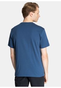 Koszulka męska Champion Organic Cotton Script Logo (216473-BS504). Kolor: niebieski. Materiał: materiał #4