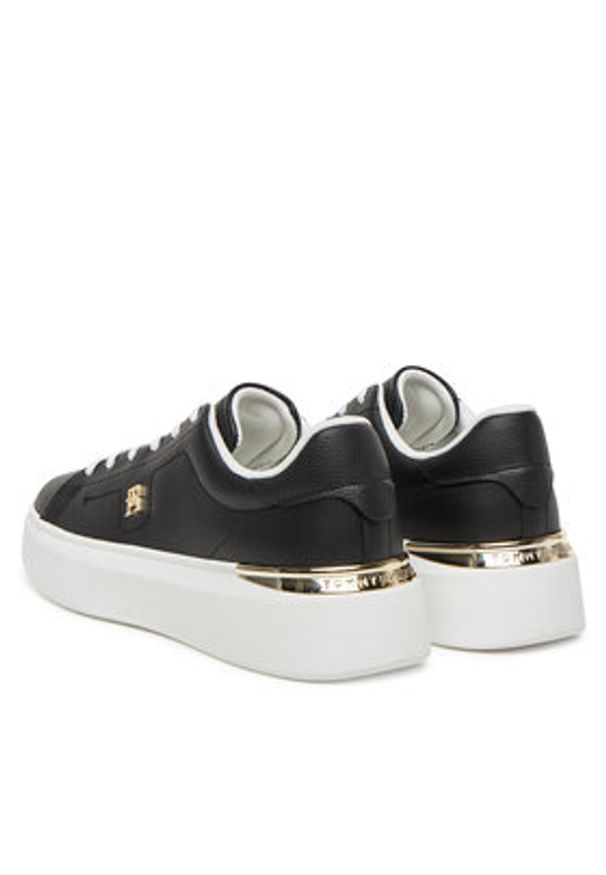 TOMMY HILFIGER - Tommy Hilfiger Sneakersy FW0FW08631 Czarny. Kolor: czarny. Materiał: skóra