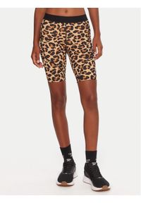 Reebok Szorty sportowe Erica RK25159CCW Beżowy Slim Fit. Kolor: beżowy. Materiał: syntetyk