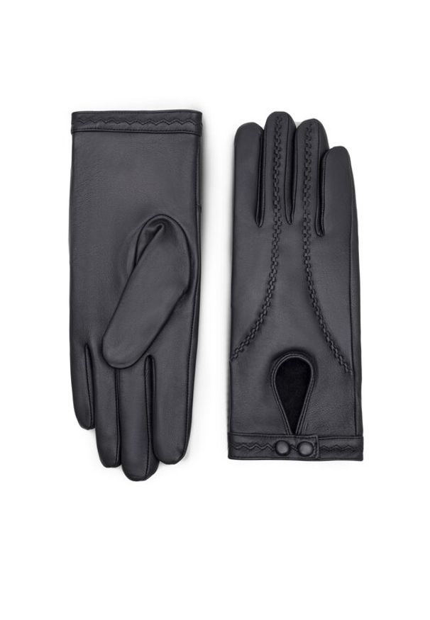 Lasocki Rękawiczki Damskie 2W6-004-AW23 Czarny. Kolor: czarny. Materiał: skóra