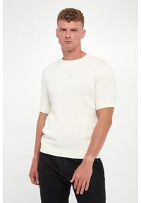 Emporio Armani - T-shirt męski dzianinowy z kaszmirem EMPORIO ARMANI. Materiał: dzianina, kaszmir #1