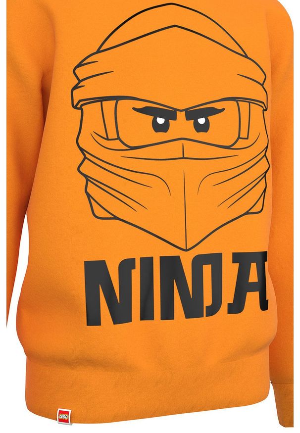 LEGO Wear - Lego Wear bluza bawełniana dziecięca kolor pomarańczowy z nadrukiem. Okazja: na co dzień. Kolor: pomarańczowy. Materiał: bawełna. Wzór: nadruk. Styl: casual