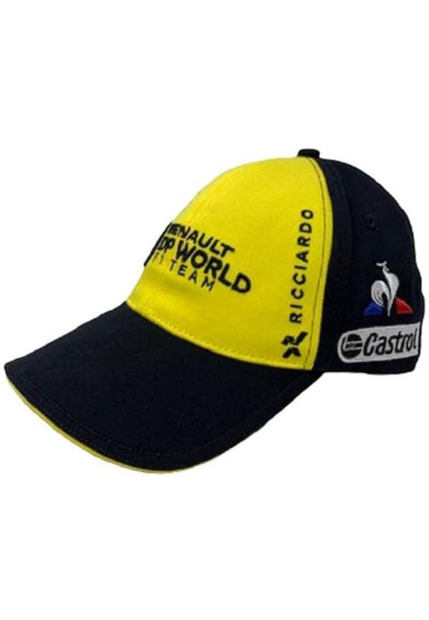 OEM - Czapka Ricciardo Renault F1 Żółto-Czarna - Premium Komfort. Kolor: czarny, wielokolorowy, żółty