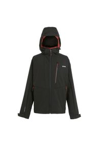 Regatta - Męska Kurtka Soft Shell Hewitts X Colour Block. Kolor: czarny, czerwony, wielokolorowy. Sport: turystyka piesza #1