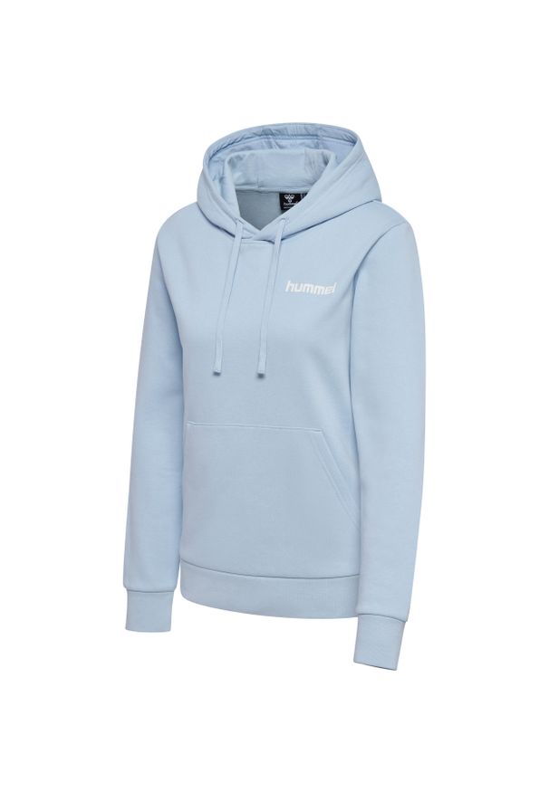Kurtka dresowa z kapturem dla kobiet Hummel Motion Co. Typ kołnierza: kaptur. Kolor: niebieski. Materiał: dresówka. Wzór: nadruk