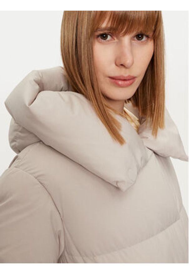 Hetrego - Hetregó Kurtka puchowa Valery 8N691 Beżowy Loose Fit. Kolor: beżowy. Materiał: syntetyk