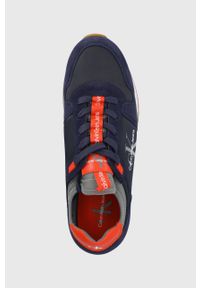 Calvin Klein Jeans sneakersy YM0YM00040.CFE kolor granatowy. Nosek buta: okrągły. Zapięcie: sznurówki. Kolor: niebieski. Materiał: poliester, skóra, guma #3
