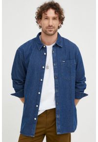 Wrangler - WRANGLER DENIM SHIRT MĘSKA KOSZULA JEANSOWA W5B9LW023 112321159. Materiał: jeans, denim