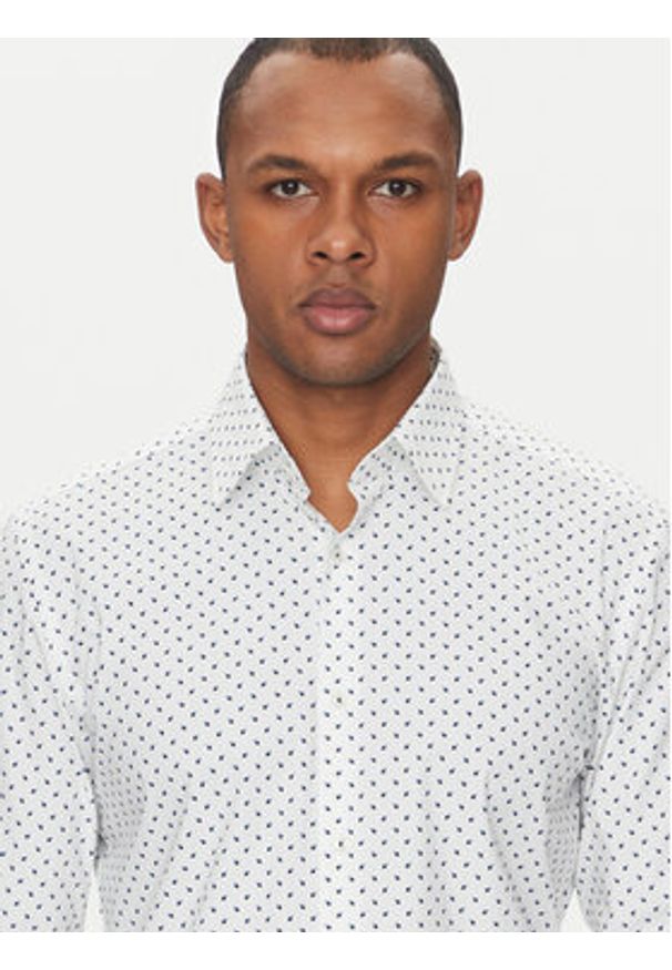 BOSS Koszula 50532828 Błękitny Slim Fit. Kolor: niebieski. Materiał: bawełna