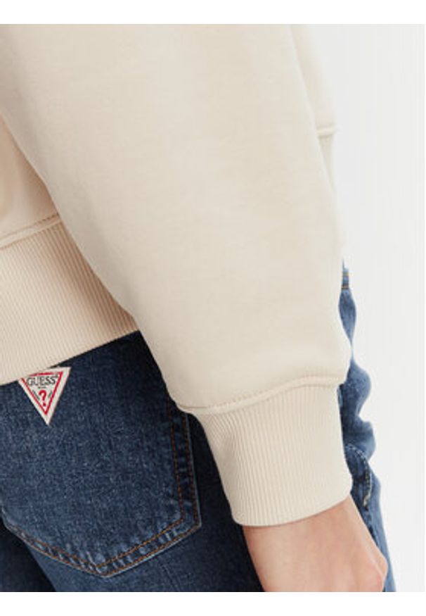 Guess Bluza W5YQ04 KC8I0 Beżowy Regular Fit. Kolor: beżowy. Materiał: bawełna