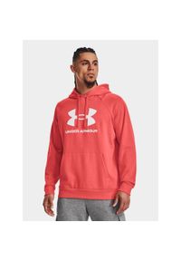 Under Armour - Bluza fitness męska UNDER ARMOUR Rival Fleece Logo Hoodie z kapturem. Typ kołnierza: kaptur. Kolor: różowy. Sport: fitness