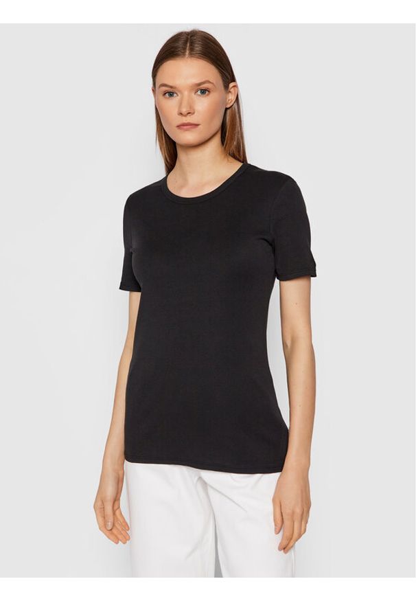 United Colors of Benetton - United Colors Of Benetton T-Shirt 3GA2E16A0 Czarny Regular Fit. Kolor: czarny. Materiał: bawełna