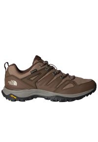 Buty męskie The North Face Hedgehog Gore-Tex 0A8AA973E1 - brązowe. Kolor: brązowy. Materiał: guma, syntetyk, nubuk. Szerokość cholewki: normalna. Technologia: Gore-Tex