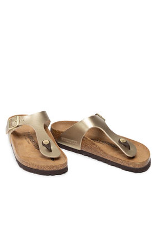 Birkenstock Japonki Gizeh Bs 1016109 Złoty. Kolor: złoty. Materiał: skóra