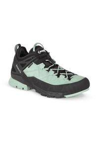 Aku - Buty podejściowe damskie AKU Rock DFS GTX. Kolor: zielony. Materiał: syntetyk, tkanina, skóra, materiał. Styl: rockowy