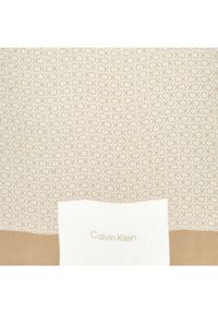 Calvin Klein Szal Geo Minimal Logo Shawl 70X180 K60K610228 Beżowy. Kolor: beżowy