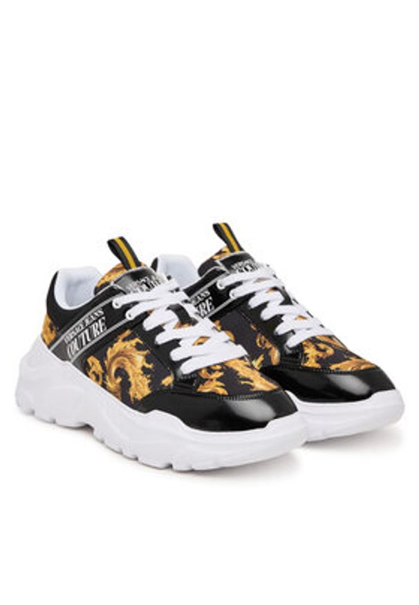 Versace Jeans Couture Sneakersy 80YA3SC2 Kolorowy. Materiał: materiał. Wzór: kolorowy