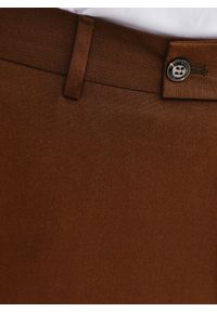 Pako Lorente - PAKO LORENTE – Brązowe spodnie ganiturowe. Kolor: brązowy. Materiał: poliester, elastan, wiskoza. Wzór: gładki. Styl: elegancki, młodzieżowy #3