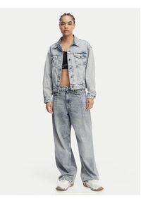 Guess Jeans Kurtka jeansowa W6GN56 D5M57 Niebieski Oversize. Kolor: niebieski. Materiał: bawełna #4