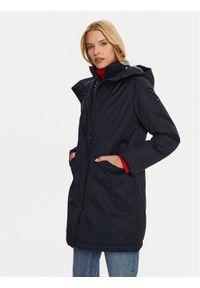 TOMMY HILFIGER - Tommy Hilfiger Parka WW0WW43121 Niebieski Regular Fit. Kolor: niebieski. Materiał: bawełna