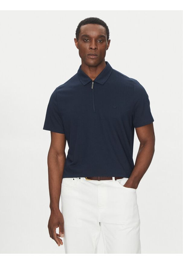 Michael Kors Polo CS552HOHFK Granatowy Regular Fit. Typ kołnierza: polo. Kolor: niebieski. Materiał: syntetyk, bawełna