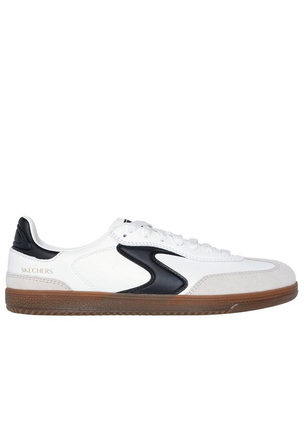 skechers - Buty damskie Skechers Hotshot Kickoff 185232WBK - białe. Zapięcie: sznurówki. Kolor: biały. Materiał: guma, skóra, zamsz. Szerokość cholewki: normalna. Model: Skechers Sport