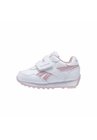 Buty do chodzenia niemowlęce Reebok Rewind. Zapięcie: rzepy. Kolor: różowy, biały, wielokolorowy. Materiał: guma, syntetyk, materiał. Szerokość cholewki: normalna. Sport: turystyka piesza