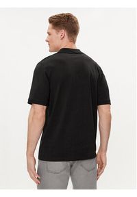 Jack & Jones - Jack&Jones Polo Forest 12248621 Czarny Standard Fit. Typ kołnierza: polo. Kolor: czarny. Materiał: bawełna, syntetyk #5