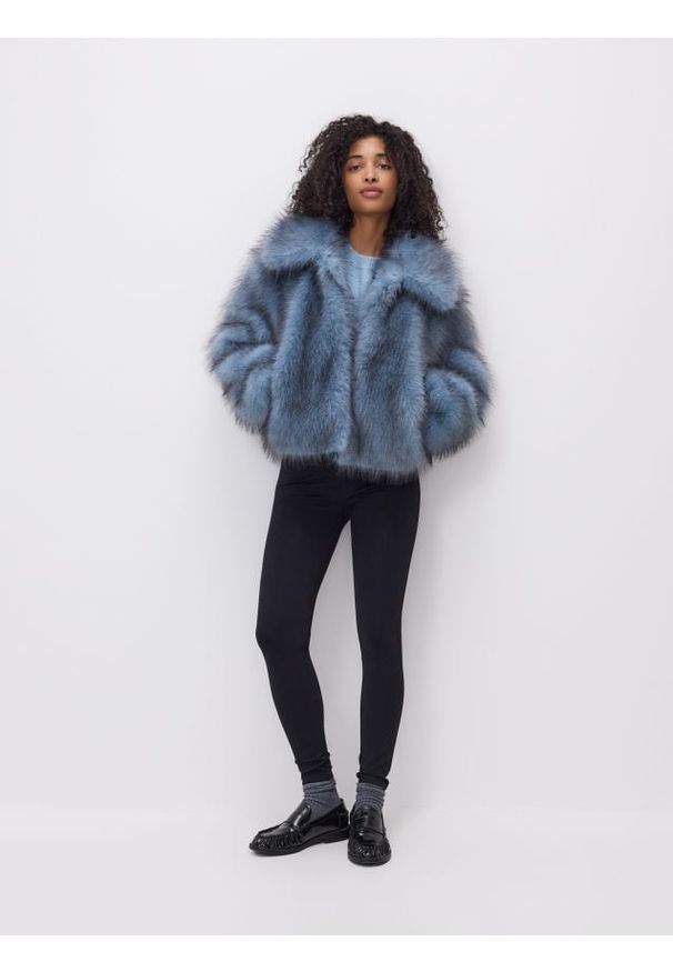 Reserved - Legginsy z paskiem - czarny. Kolor: czarny. Materiał: wiskoza, dzianina