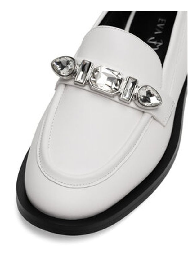 Eva Minge Loafersy WGA3289-1Z Biały. Kolor: biały. Materiał: skóra