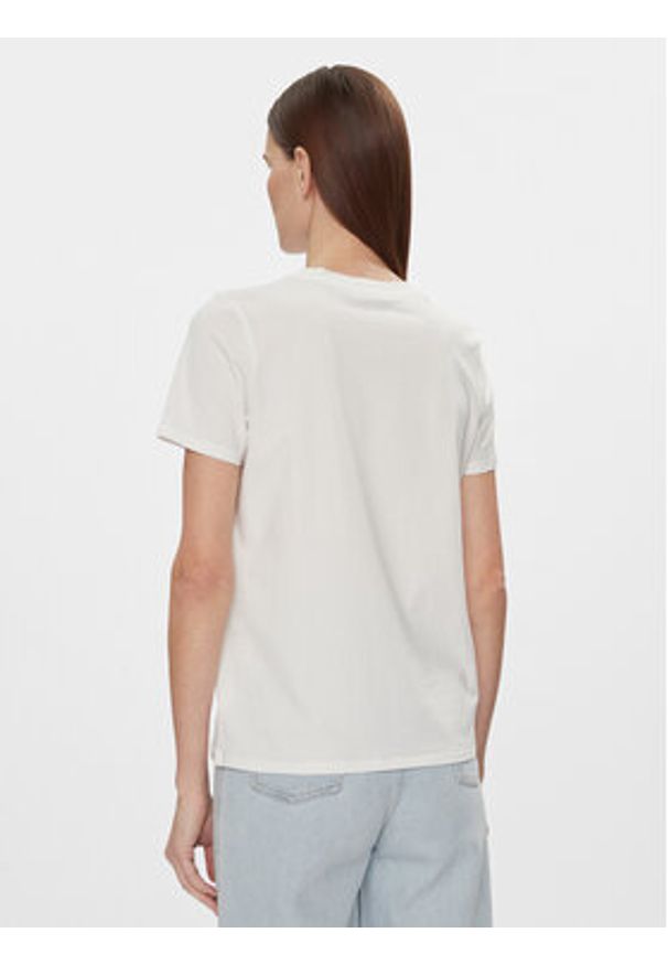 TOMMY HILFIGER - Tommy Hilfiger T-Shirt 1985 WW0WW37877 Biały Regular Fit. Kolor: biały. Materiał: bawełna
