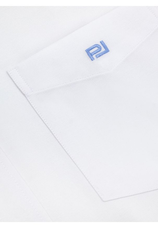 Pako Lorente - PAKO LORENTE – Biała koszula męska. Kolor: biały. Materiał: poliester, bawełna. Długość rękawa: długi rękaw. Długość: długie