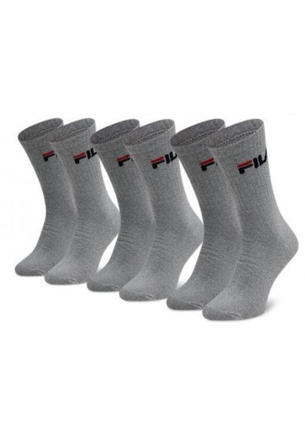 Skarpety Tenisowe Fila Crew 3-Pak Unisex Antracyt 35-38. Kolor: szary