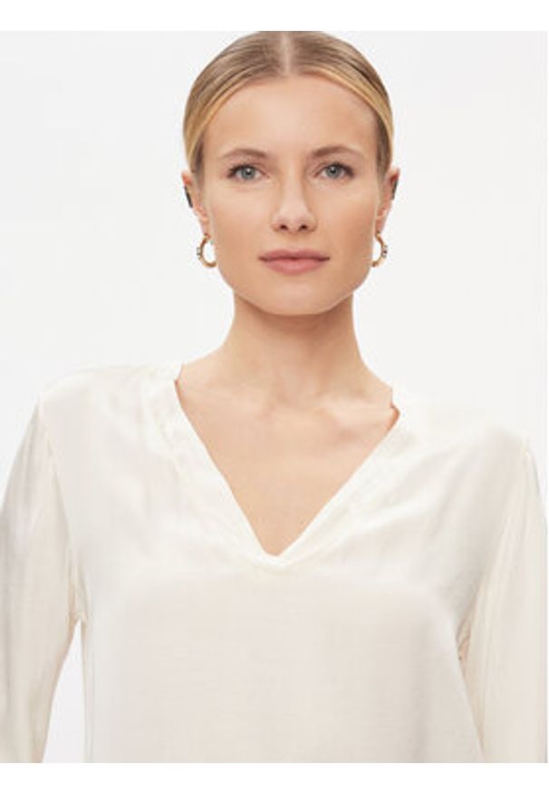 Dixie Bluzka C239Z014A Écru Loose Fit. Materiał: wiskoza