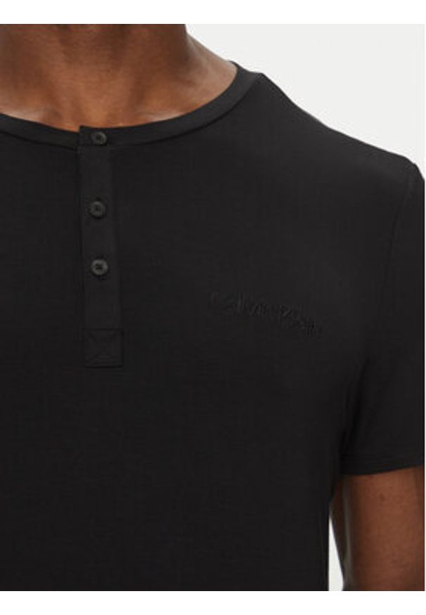 Calvin Klein Underwear T-Shirt Henley LV00NM2803 Czarny Regular Fit. Typ kołnierza: typu henley. Kolor: czarny