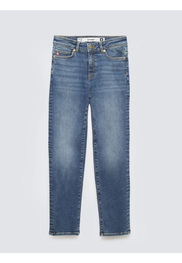 Big-Star - Jeansy damskie z krótką nogawką niebieskie Adela Cropped 296. Okazja: na co dzień. Kolor: niebieski. Długość: krótkie. Styl: casual, klasyczny