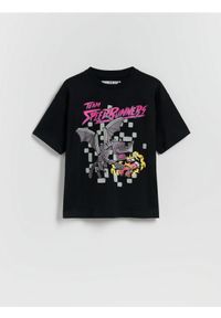 Reserved - Bawełniany t-shirt Minecraft - czarny. Kolor: czarny. Materiał: bawełna #1