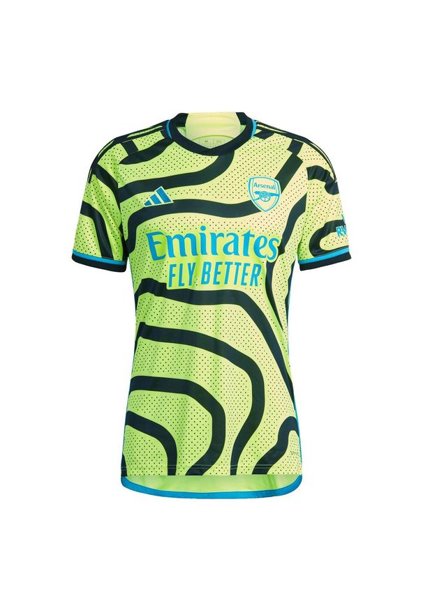 Adidas - Koszulka wyjazdowa Arsenal 23/24. Kolor: wielokolorowy, żółty, czarny, zielony