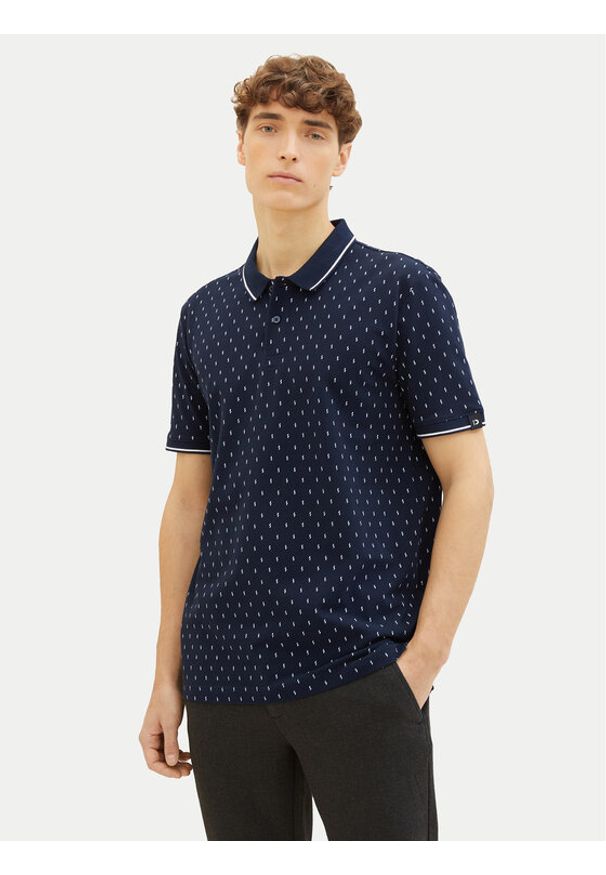 Tom Tailor Denim Polo 1040465 Granatowy Regular Fit. Typ kołnierza: polo. Kolor: niebieski. Materiał: bawełna