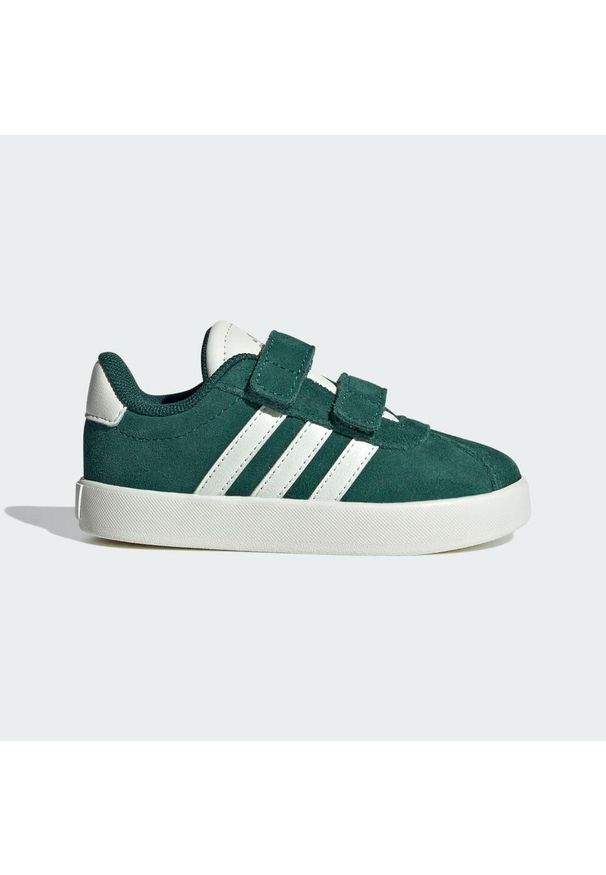 Adidas - Buty VL Court 3.0. Kolor: żółty, biały, wielokolorowy, zielony. Sport: skateboard
