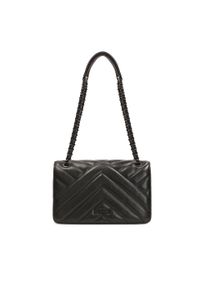 Kazar - Podłużna torebka na ramię z efektownym przeszyciem. Kolor: czarny. Wzór: gładki. Materiał: skórzane. Styl: elegancki, klasyczny. Rodzaj torebki: na ramię #1