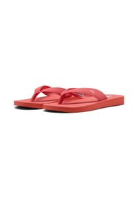Puma - Damskie klapki Sandy PUMA Peach Frost White Red. Okazja: na plażę. Kolor: biały, czerwony, wielokolorowy