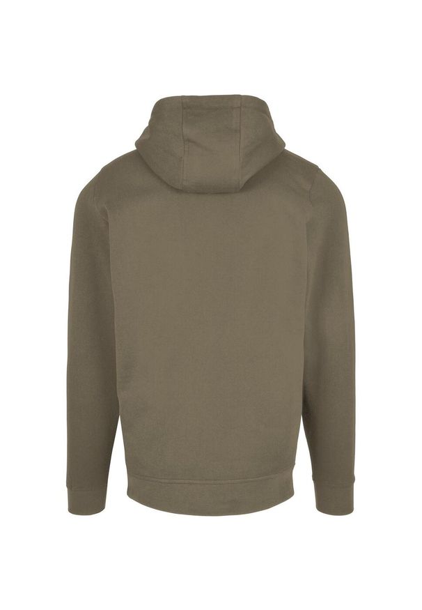 BUILD YOUR BRAND - Bluza Z Kapturem Unisex Dla Dorosłych Pełen Suwak Basic. Typ kołnierza: kaptur. Kolor: zielony
